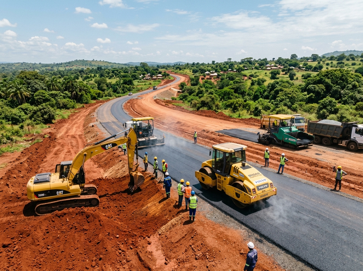 Obras de pavimentação da estrada EN-230